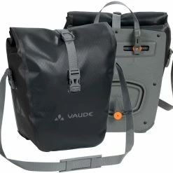 Vaude - Aqua Front - Paire De Sacoches Vélo Pour Roue Avant -Accessoires VAE Soldes Vaude Aqua Front pour Velo electrique noir dos 3840x2160